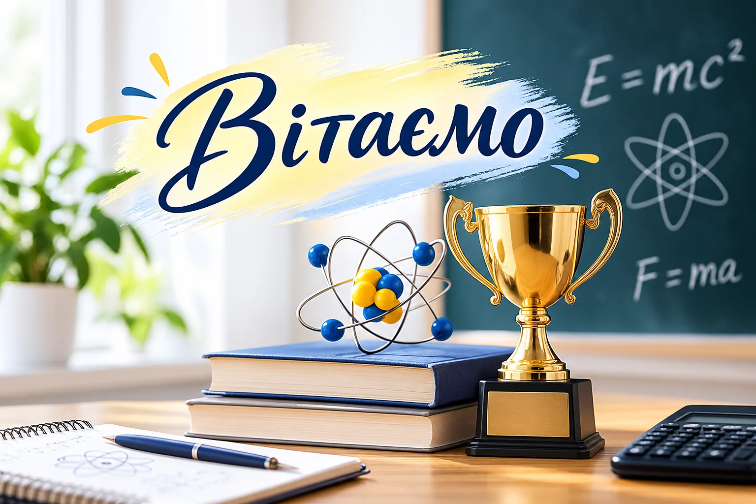 Вітаємо з перемогою на олімпіаді з фізики!